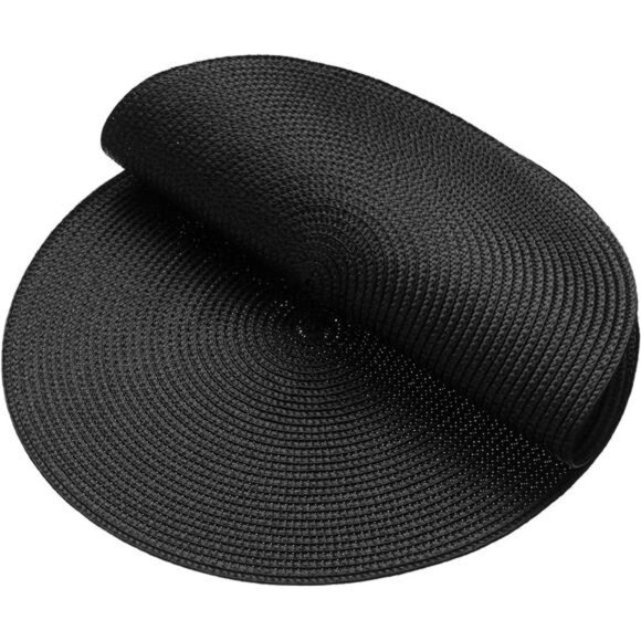 Round Braided Placemats 15 Inch Round Table Mats for Dining Tables - Picture 5 of 7